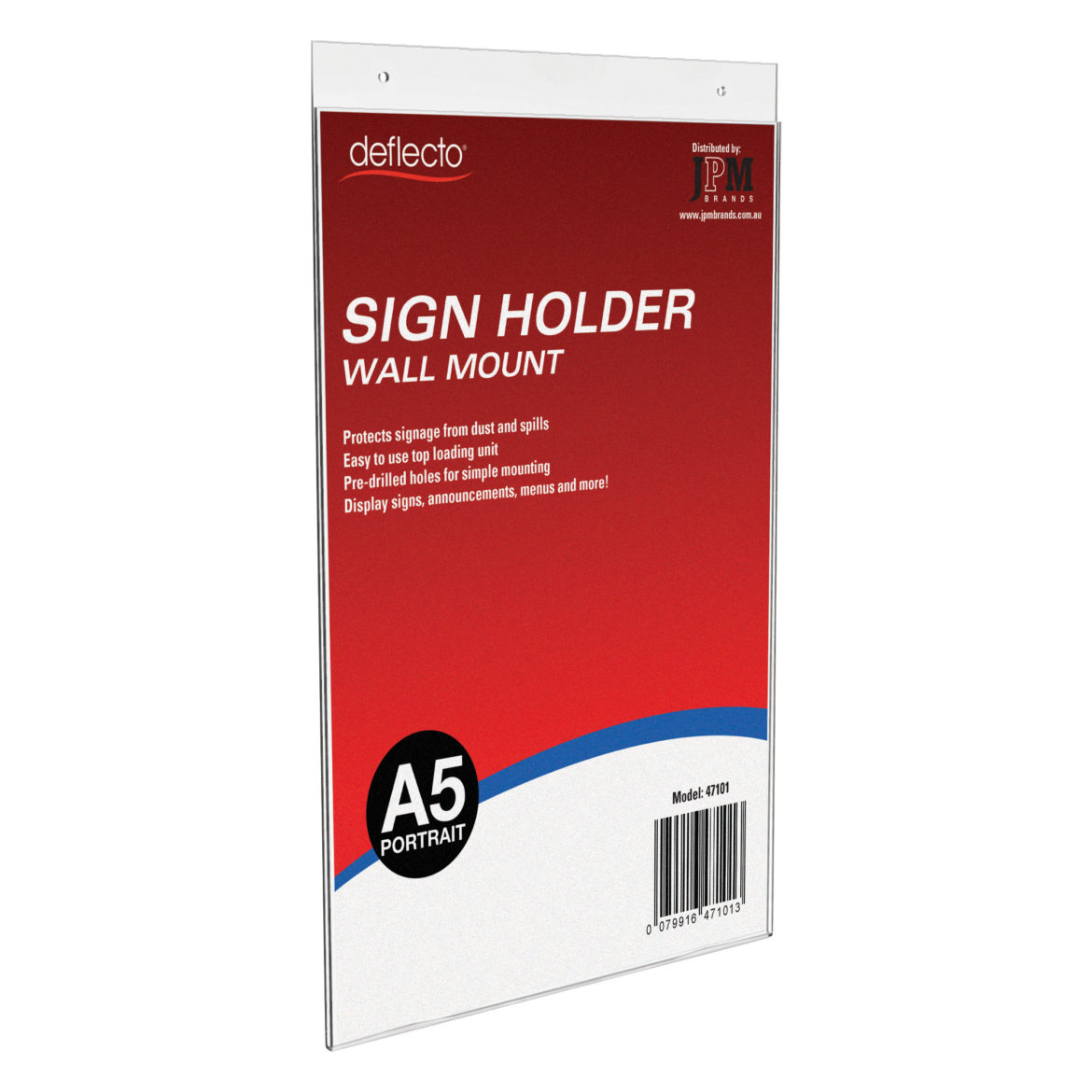 Sign Holder – Wall Mount – A5 Portrait - JPM International Pty Ltd.