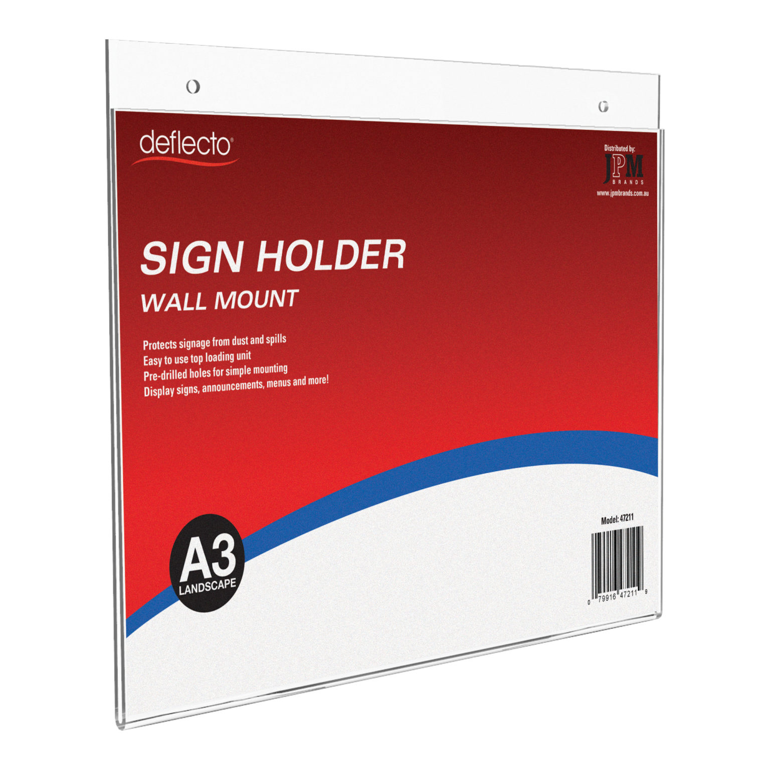 Sign Holder – Wall Mount – A3 Landscape - JPM International Pty Ltd.