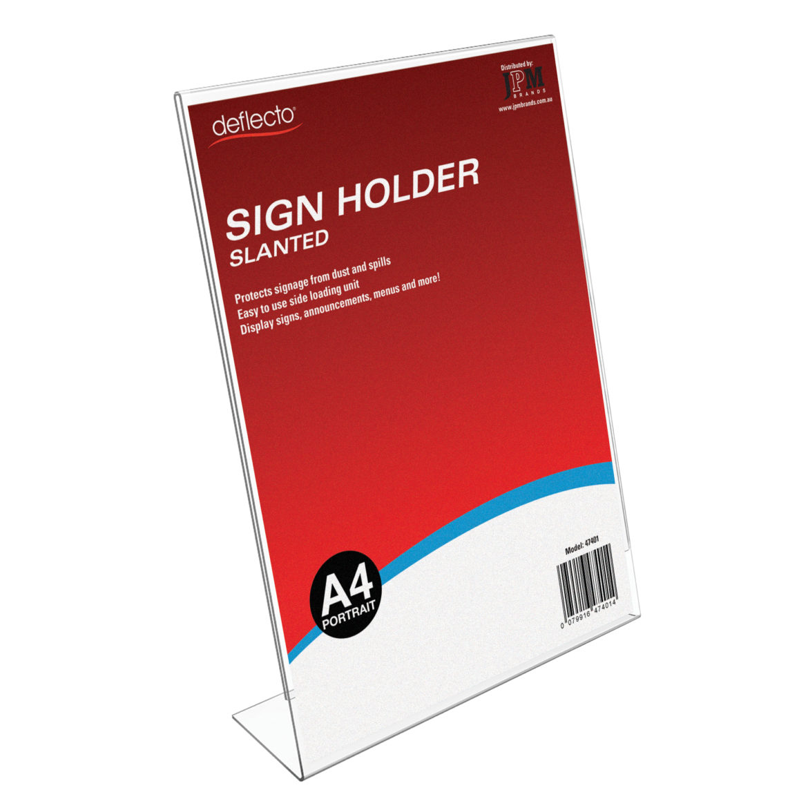 Sign Holder – Slanted – A4 Portrait - Jpm International Pty Ltd.